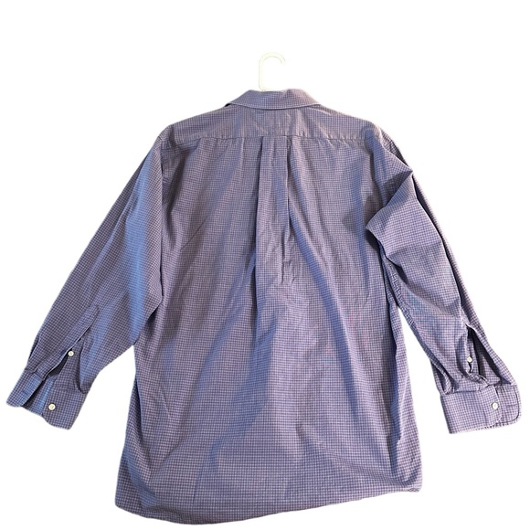 Jos A. Bank Button Down Shirt Size 15.5-32 - Fits like Men's L Blue/White Check - Picture 3 of 6